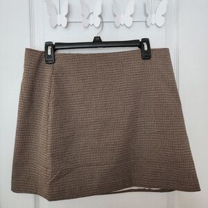 H&M NWOT Houndstooth A-line Skirt